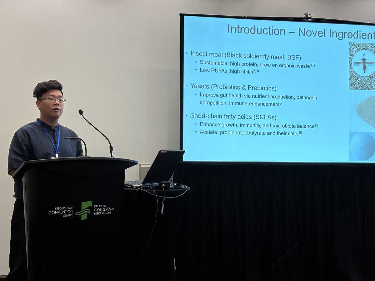 David Huyben (@davidhuyben) on Twitter photo Junyu Zhang from my lab <a href="/ABSc_UofG/">Animal Biosciences</a> gave a great talk on feed additives in zebrafish diets at the Aquaculture Canada Conference
#AAC2025 Junyu Zhang from my lab <a href="/ABSc_UofG/">Animal Biosciences</a> gave a great talk on feed additives in zebrafish diets at the Aquaculture Canada Conference
#AAC2025