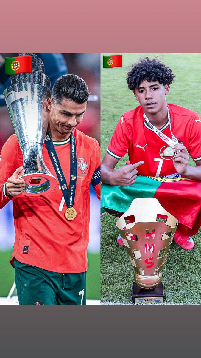 BadrbenNasser's tweet photo. @Cristiano In one year... Cristiano Ronaldo and his son won the championship with Portugal 🇵🇹♥ https://t.co/u6UK6fBGu6