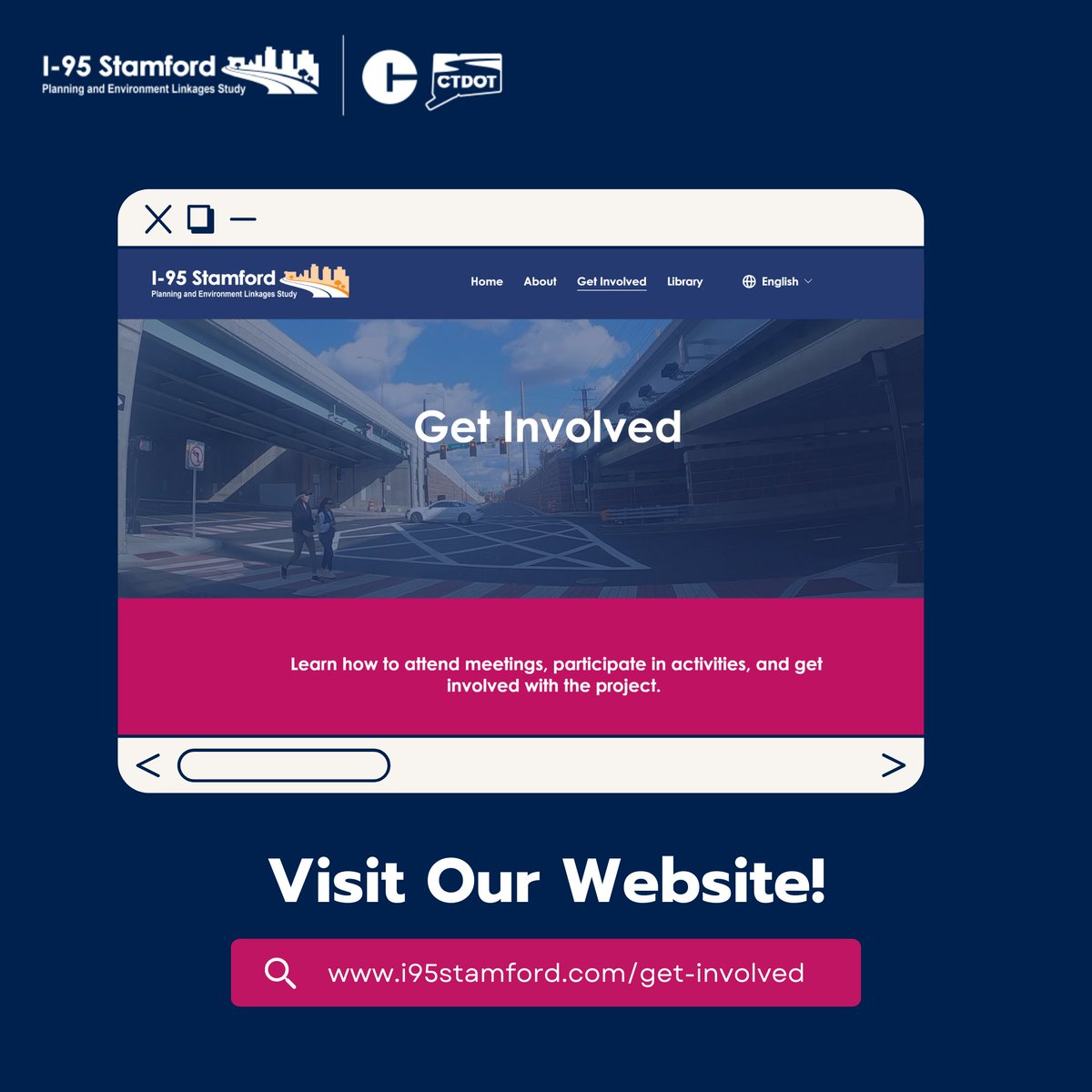 Community voices are a key part of the I-95 Stamford PEL Study! So far our outreach and engagement efforts have included virtual and in-person events like open houses, pop-ups, and stakeholder meetings—and there’s more to come.

Want to stay in the loop? Sign up for project