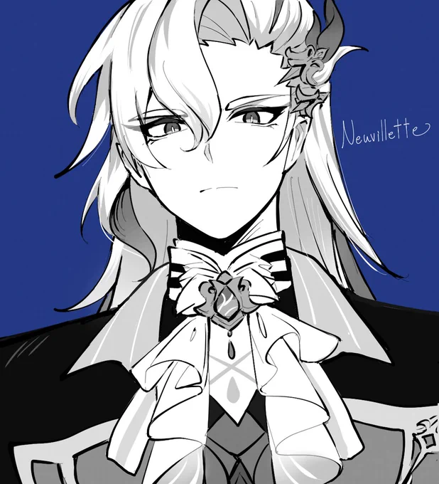 #繋がらなくていいから俺のヌヴィレットを見てくれ まともな絵これくらいしかない