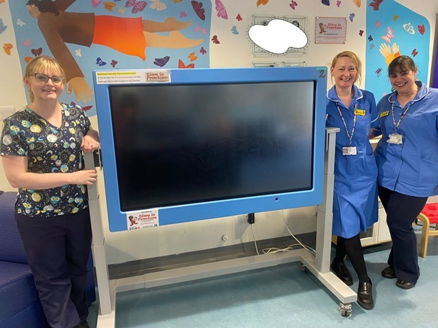 We have donated another Large Interactive Screen in <a href="/RUHBath/">RUH Bath 🏥</a> this time in the Children's Outpatients to support distraction for young patients waiting for an appointment or procedure. #supportingNHS