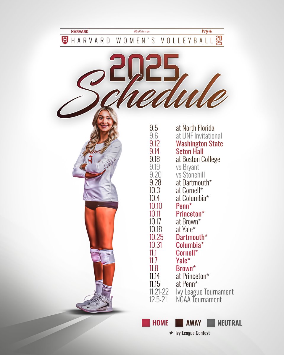 𝙎𝙤 𝙗𝙖𝙘𝙠🤩

The Harvard women’s volleyball 2025 schedule is here!

#GoCrimson x #OneCrimson