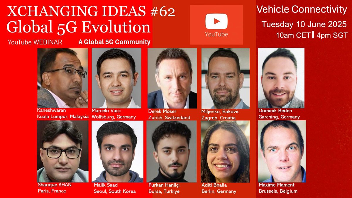 5GInnoAcce's tweet photo. Check out today's event! 5G Vehicle Connectivity!
https://t.co/AcQfHhxQl9… click subscribe button ✅ @5GAA_official
@Army #Tiktok #viralvideo #viral #TechNews #USA #China #Artificiallntelligence #Trump #5GAAMember
Follow us @global_5G https://t.co/PpJTAejc2o