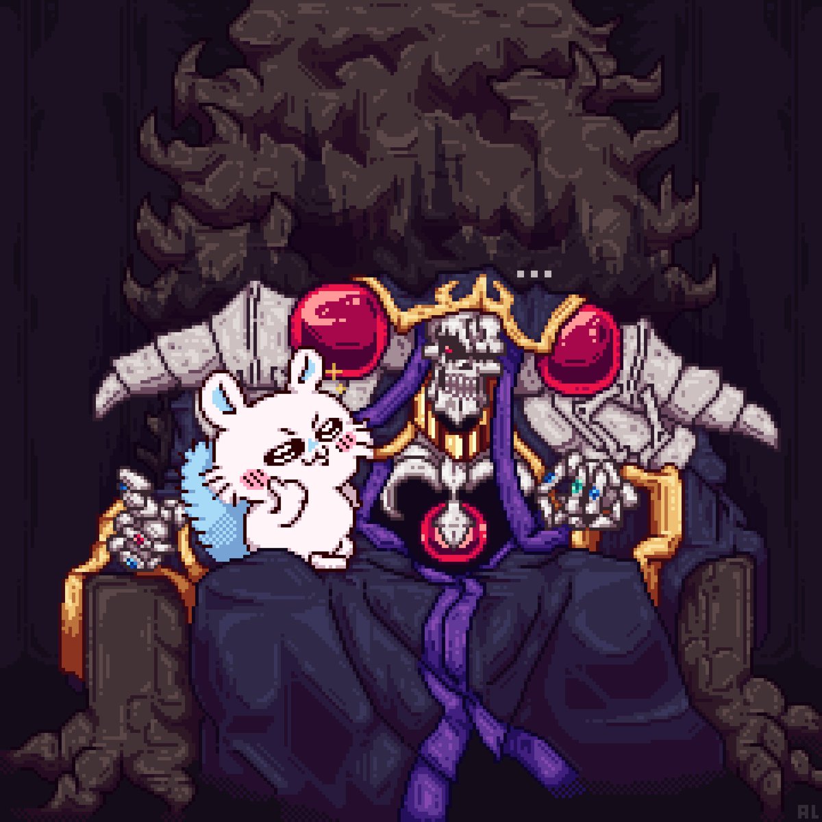 💀Momonga &amp; Momonga✨
#Chiikawa #Overlord