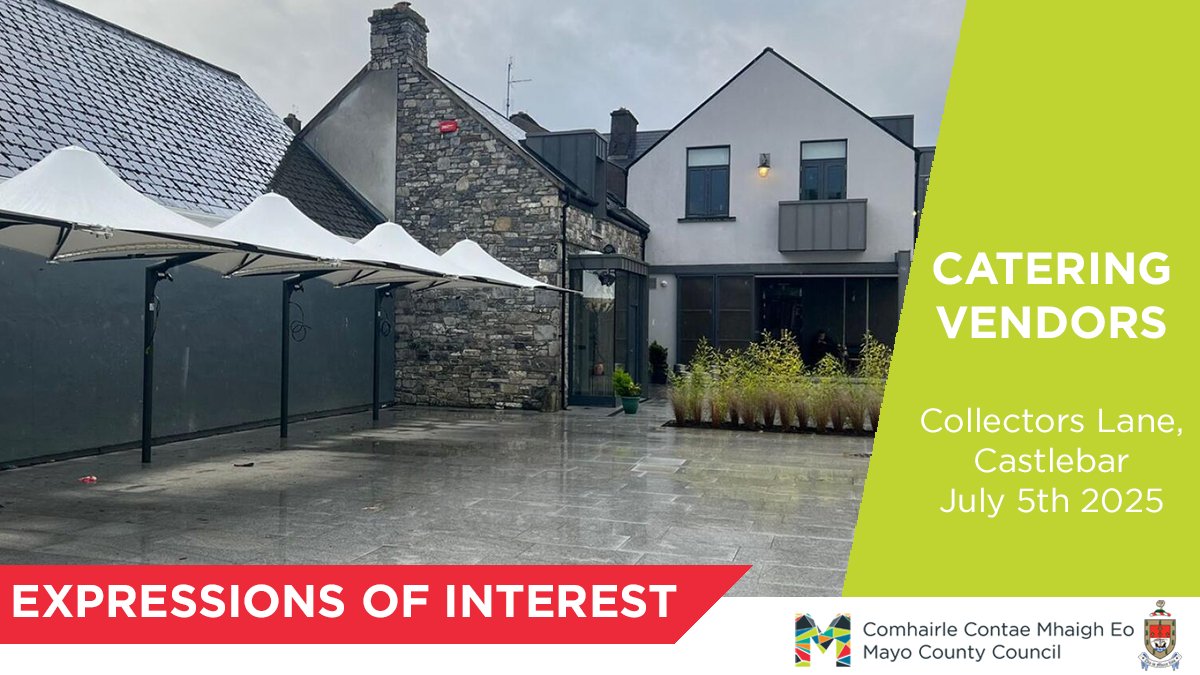 Catering vendors are invited to submit an expression of interest for a trading space at Collectors Lane, Bridge Street, Castlebar for a street celebration of the Castlebar International 4 Day Walks at Collectors Lane, Bridge Street, Castlebar on Saturday July 5th.

Spaces are