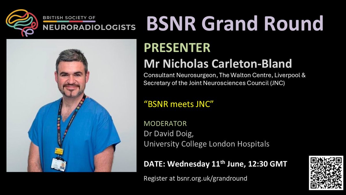 wimbledog's tweet image. TOMORROW - BSNR connects with the Joint Neurosciences Council - with renowned educator and Walton Centre Consultant Neurosurgeon Mr Nicholas Carleton-Bland. 
bsnr.org/uk/grandround