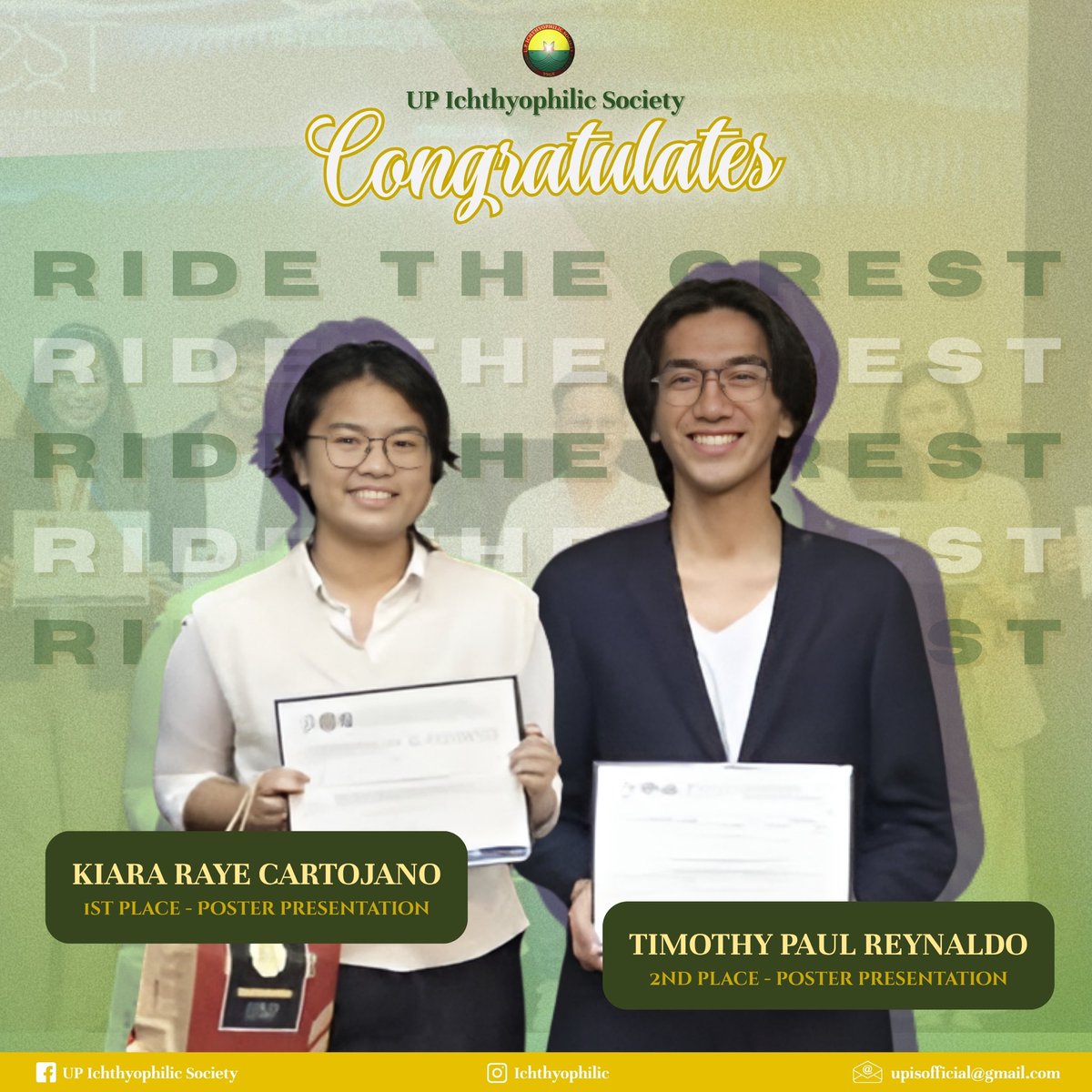 ichthyophilic's tweet photo. 🎉The 𝑼𝑷 𝑰𝒄𝒉𝒕𝒉𝒚𝒐𝒑𝒉𝒊𝒍𝒊𝒄 𝑺𝒐𝒄𝒊𝒆𝒕𝒚 extends its warmest congratulations to its alumna and resident members who received recognition for their outstanding theses presentations, held during the closing months of the academic year 2024-2025👏.

𝑰𝑵𝑽𝑰𝑪𝑻𝑼𝑺!💚💛 https://t.co/gH5FrdQOdL