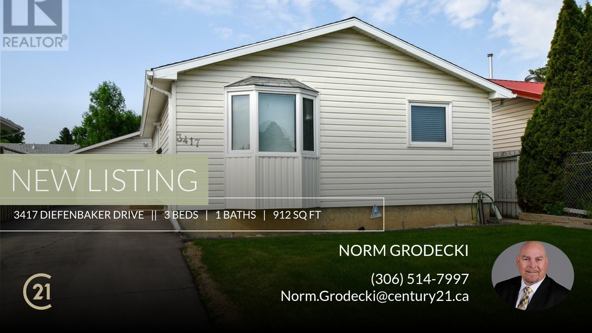 Storman22's tweet photo. 📍 New Listing 📍 Take a look at this fantastic new property that just hit the market located at 3417 Diefenbaker Drive in Saskatoon. Reach out here or call Norm Grodecki at (306) 514-7997 for more information.

Thinking of buying ... https://t.co/j54kVDOHca https://t.co/7rwCcFQeF1