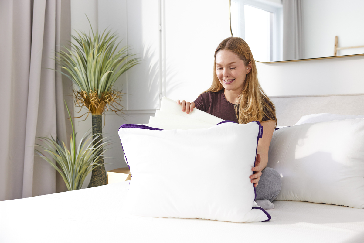 With removable layers inside, the Polysleep Pillow adapts to you — night after night. 😴✨