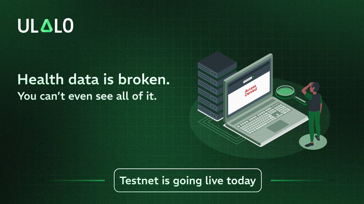 Ulalo’s Testnet flips the system:

👤 Patients = root of trust
💰 Rewards for participation

Be the first to try the future:
🔗 Webinar link : linktr.ee/ulalo_io

#Web3 #AI #UlaloTestnet #Rewards #Ulalo #Health #Tech