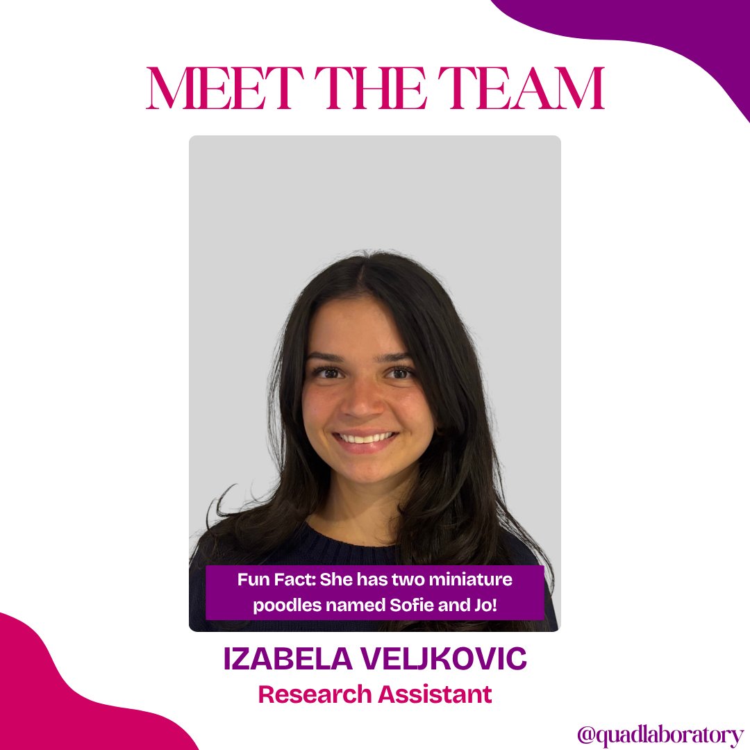 Quadlaboratory's tweet image. Hot off the press鈥攚e're so excited to welcome our newest Research Assistant! Izabela is a fourth-year Health Sciences major at @queensu. She is fascinated by individual differences in attention and is excited to expand her knowledge through her work in the lab!