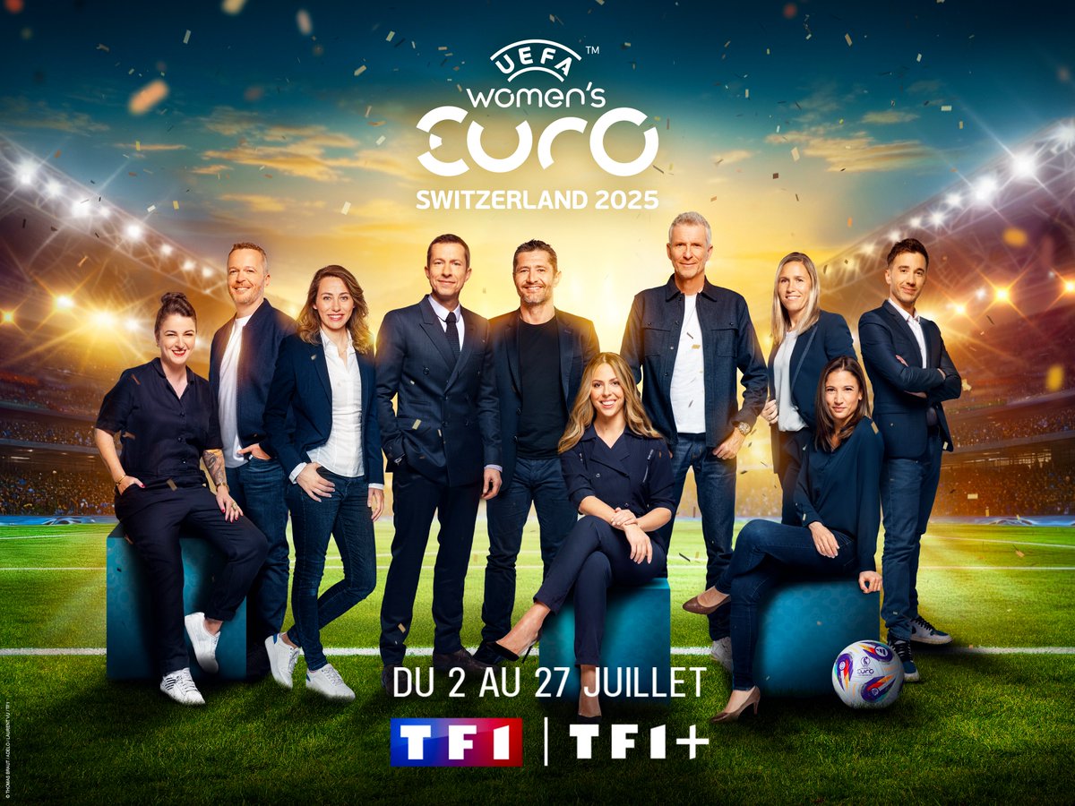 #Annonce <a href="/TF1/">TF1</a> <a href="/TMCtv/">TMC</a> <a href="/tfx/">TFX</a> <a href="/tf1plus/">TF1+</a> 

⚽️UEFA EURO FÉMININ 2025
La majorité de la compétition et ses plus belles affiches sur les antennes du <a href="/GroupeTF1/">Groupe TF1</a> 

Toutes les infos sur le dispositif⬇️
tf1pro.com/actualites/art…