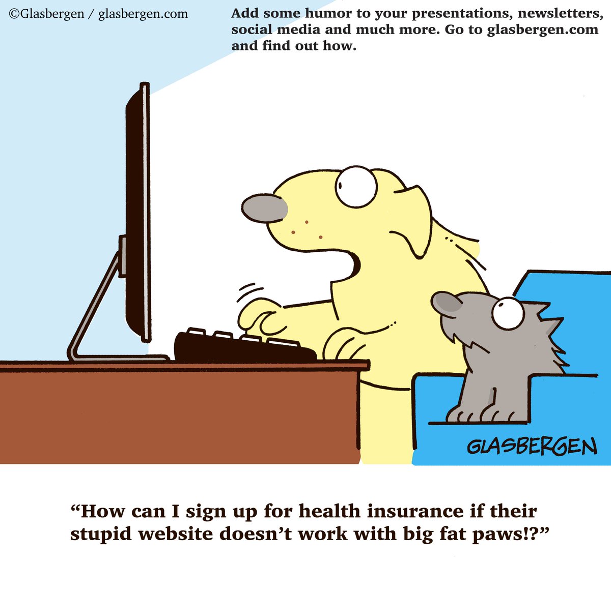 Today's Cartoon / June 10, 2025 @ glasbergen.com via Glasbergen Cartoon Service. ©Glasbergen
#HealthInsurance #healthcare #insuranceagent #cartoonoftheday #newcartoon #CopyrightedContent