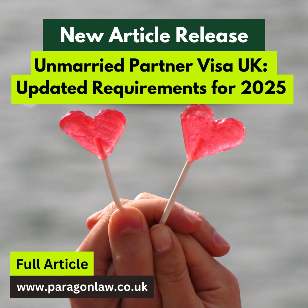 Thinking of moving to the UK with your partner? 

🇬🇧The rules have changed! Discover the latest 2025 requirements for the Unmarried Partner Visa and what you need to know to apply successfully.

 👉 Read more: bit.ly/4jDMGxf
