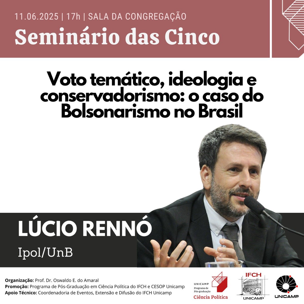 Amanhã no PPGCP/Unicamp