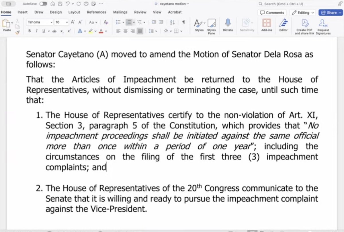 Read the approved motion: