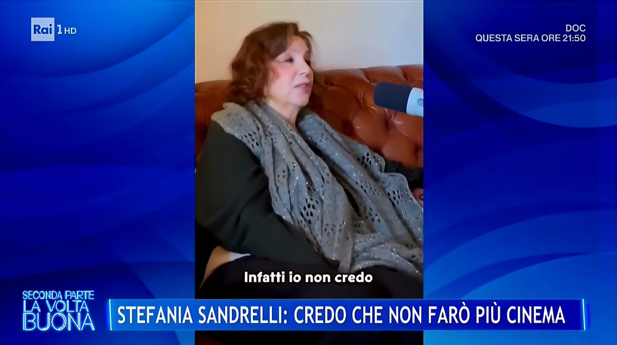 Stefania Sandrelli per #LVB : io non voglio più fare cinema, anche perché non ci sono più sale da cinema .
Purtroppo questa è la cruda realtà, non solo in Italia ma anche in Europa, sempre meno sale e diminuiscono anche le multisala .