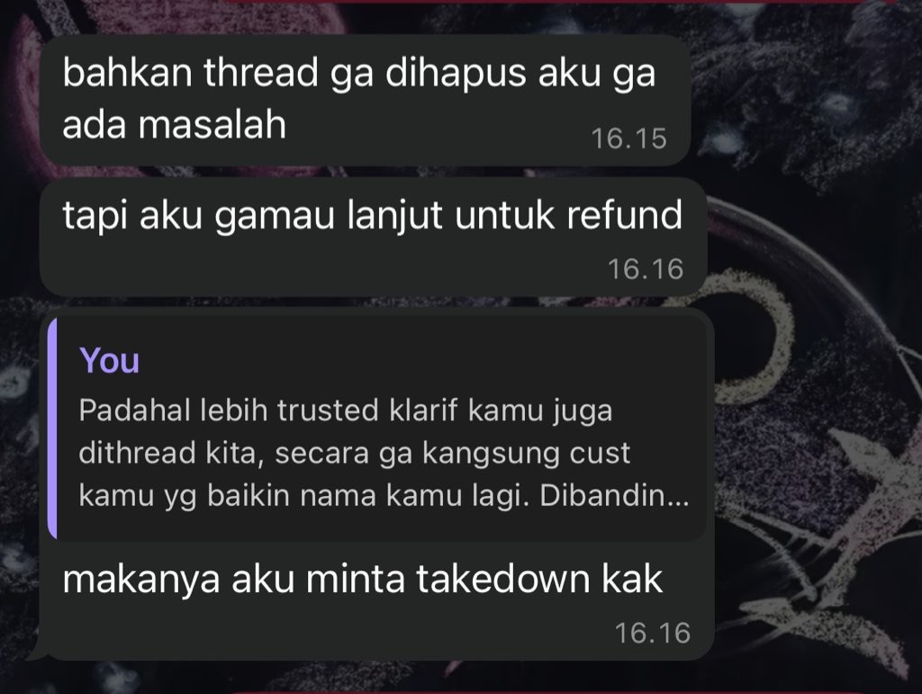 minhotahu's tweet photo. GUYS TOLONGIN KITA DONG MENURUT KALIAN ORG INI BENERAN NIPU ATAU ENGGA SOALNYA CHATNYA ANEH BGT😭 DIA JANJI REFUND DALAM SEBULAN DGN SYARAT KITA TAKE DOWN THREAD. Masalahnya dia gk ngasih jaminan &amp; bukti apa2 mn ngeyel bgt anjg manipulatif

LANJUTAN THREAD PENIPU PUBLISH JURNAL — https://t.co/hk5xVWQjB0