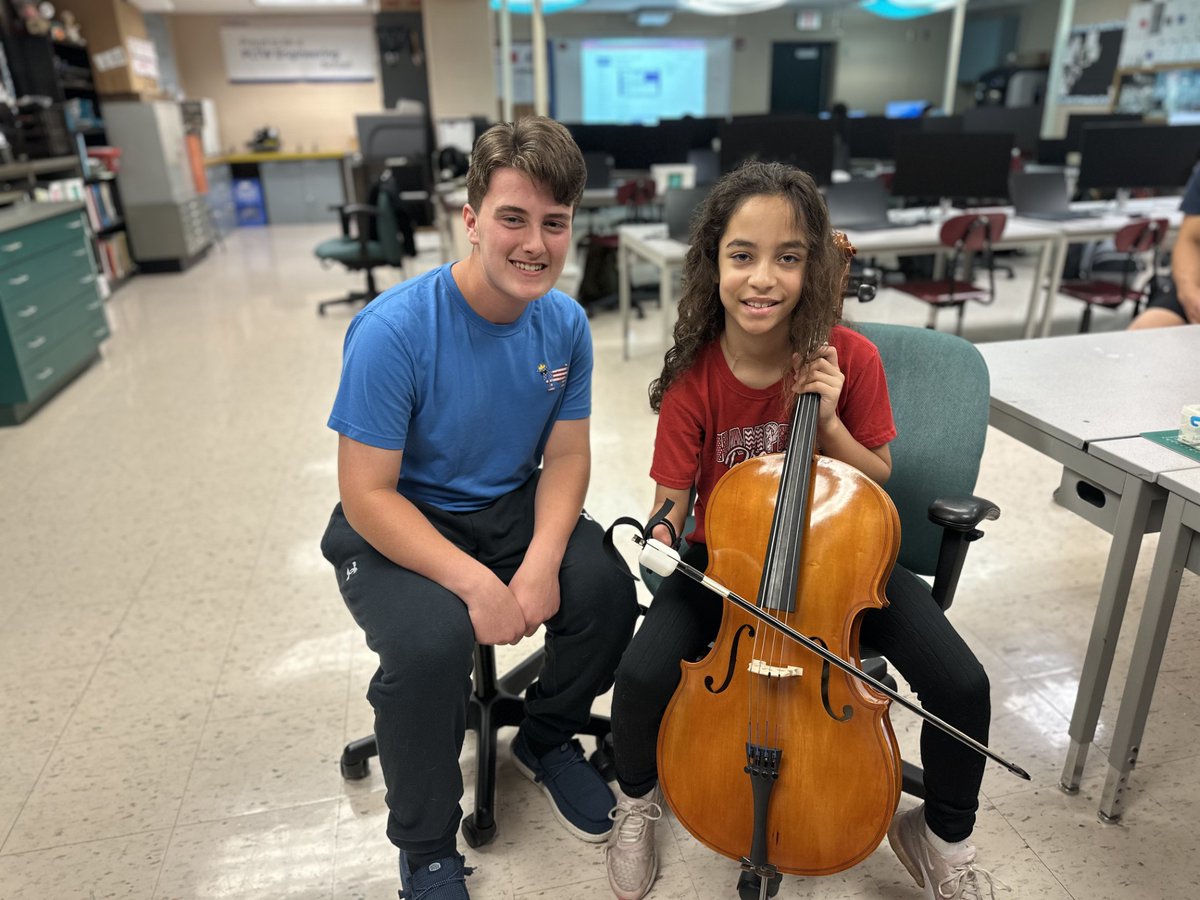 Cumberland Valley SD (@cvsdnews) on Twitter photo 🎻Mrs. Hoertz's CAD class teamed up w/ Sophia, a young cellist, to design & 3D-print a custom assistive device, helping her play the cello independently. A journey of empathy, care, & teamwork! 🫶
Watch <a href="/abc27News/">abc27 News</a>' story: bit.ly/3FIIEFU
#PortraitOfAnEagle #CVProud 🎻Mrs. Hoertz's CAD class teamed up w/ Sophia, a young cellist, to design & 3D-print a custom assistive device, helping her play the cello independently. A journey of empathy, care, & teamwork! 🫶
Watch <a href="/abc27News/">abc27 News</a>' story: bit.ly/3FIIEFU
#PortraitOfAnEagle #CVProud
