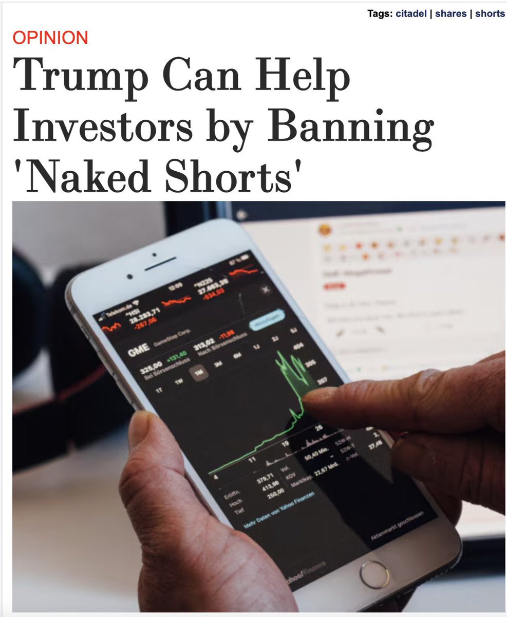 xMarketNews's tweet photo. JUST IN🚨 New Article on Newsmax: Trump Can Help Investors By Banning Naked Shorts https://t.co/69OCPSeGiN