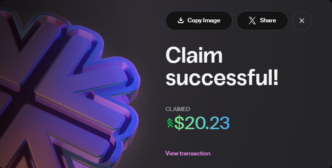 rollypaulie's tweet photo. I just claimed my Dev Revs @flaunchgg ... GG, this is game changer. Buyback halfway through. Let's get it. https://t.co/EhbHyXnngu