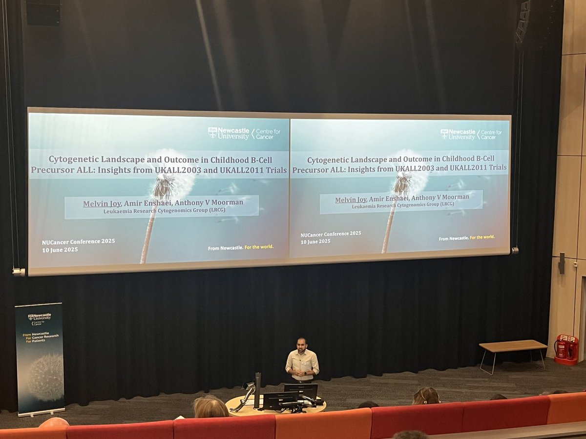 Letizia Marchetti (@letiziam24) on Twitter photo Having a great day with the whole <a href="/LJRussell_Lab/">LJ Russell Lab</a>, attending the <a href="/NU_Cancer/">Newcastle University Centre for Cancer</a> 2025 conference, showcasing excellent research from across the faculty, including some of our own from the #WolfsonCentre in the Herschel building, <a href="/alistair_poll/">Alistair Poll</a> and Melvin Joy. More to come later! Having a great day with the whole <a href="/LJRussell_Lab/">LJ Russell Lab</a>, attending the <a href="/NU_Cancer/">Newcastle University Centre for Cancer</a> 2025 conference, showcasing excellent research from across the faculty, including some of our own from the #WolfsonCentre in the Herschel building, <a href="/alistair_poll/">Alistair Poll</a> and Melvin Joy. More to come later!
