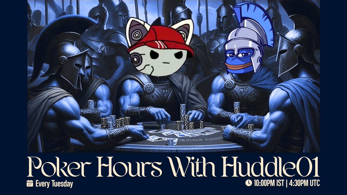 Get ready for a showdown of cards! 🃏♥️♦️

The <a href="/v_on_vana/">V</a>  community will join the HUDL Army for Poker Night on Discord! 

🏆The top 3 get HPs + WL spots from V's partners

Streamed live on HUDL Meet. Don’t blink, you might miss a winning hand!

Who’s got the luck (and the skill)