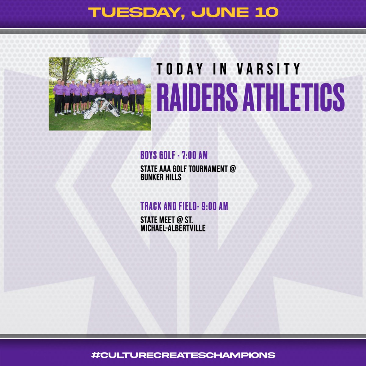 Today in Raiders Athletics.