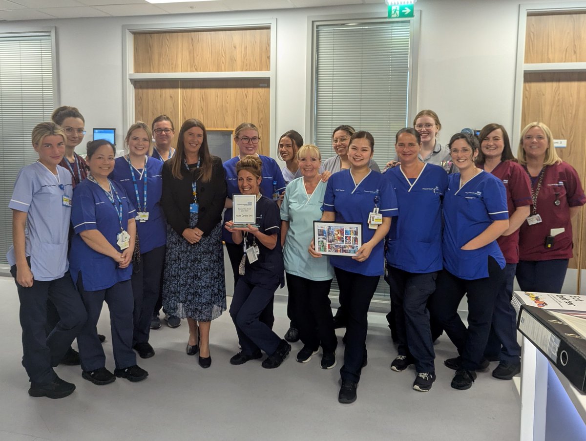 Congratulations to our Acute Cardiac Unit at the Royal who have been awarded Team of the Month. 😍

The Acute Cardiac Unit was nominated by a patient’s family for their teamwork, professionalism and responsiveness which saved the patient’s life, and assisted in her recovery. 💙