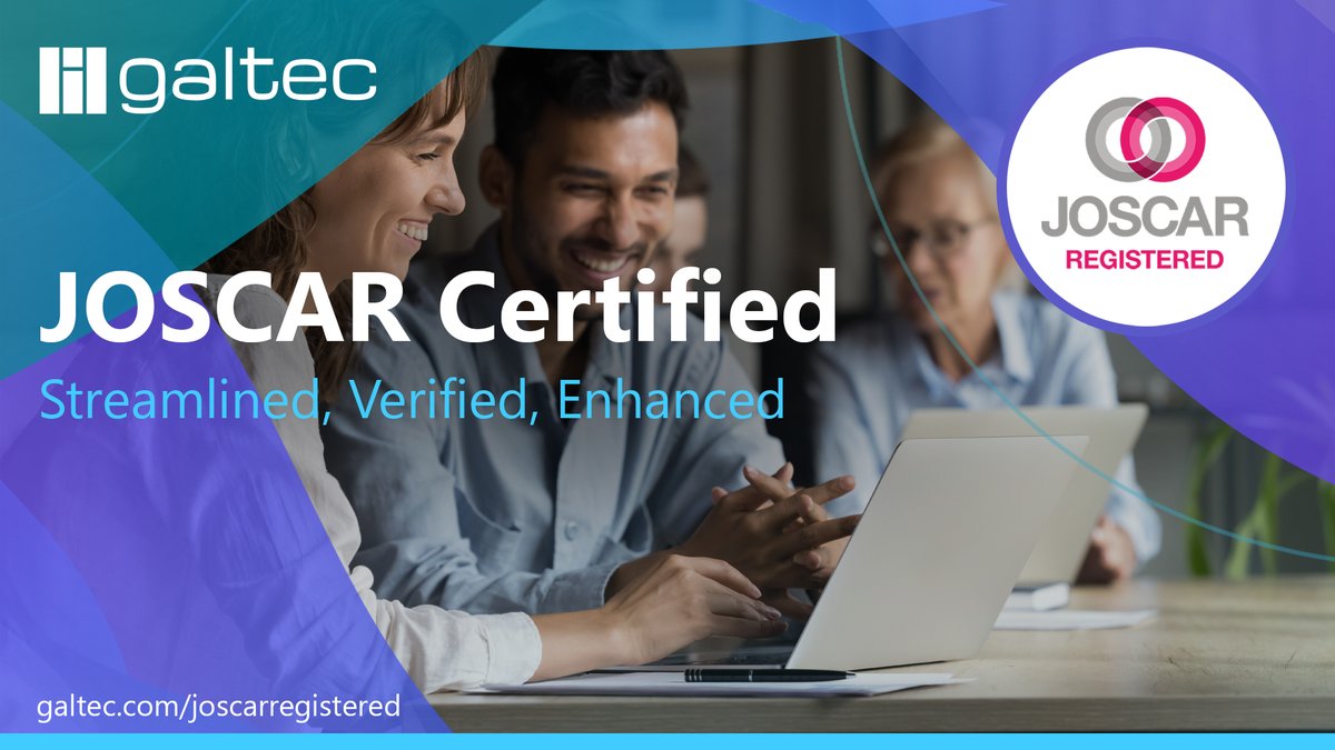GaltecLtd's tweet photo. Galtec is Now JOSCAR Certified!

We’re proud to be officially accredited by JOSCAR (Joint Supply Chain Accreditation Register)

Looking for a trusted supplier to work with?

Find out more about what it means to be JOSCAR Certified here : https://t.co/wio6dwtHTU https://t.co/pQQoKLaTLz