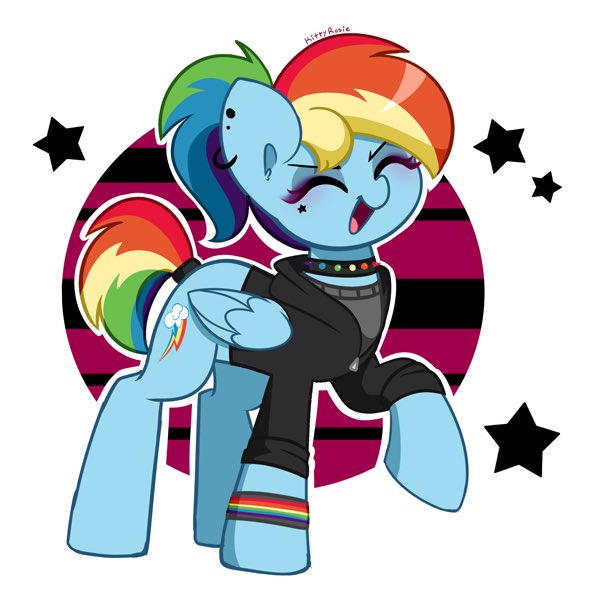 Love me some goth rainbow dash!