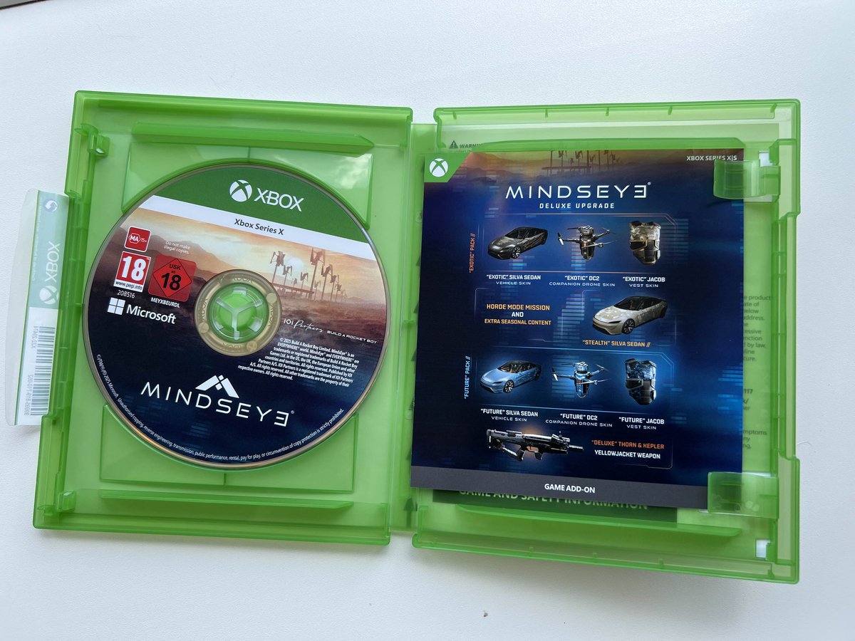نظرة على النسخة الفيزيائية للعبة MindsEye 💿..

أقل من ثلاث ساعات ونصف تفصلنا عن صدور اللعبة.

#MindsEyeGame #MindsEye