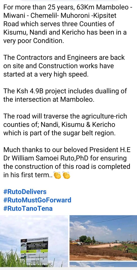 keah_ke1's tweet image. The dualling of Mamboleo intersection is a key part of this project, easing congestion &amp;amp; improving safety for motorists in Kisumu.#WantamRoadProjects
Contractors Wako Site