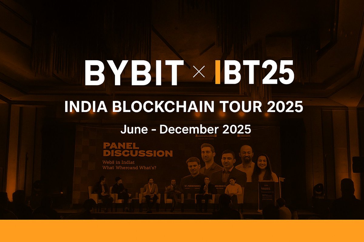 Bybit South Asia (@bybitsouthasia) on Twitter photo 🚀Bybit is the Title Sponsor of the India Blockchain Tour 2025! 🇮🇳✨
We’re proud to power the next chapter of India’s Web3 revolution alongside <a href="/octaloopHQ/">octaloopHQ</a>
🗓️ 8 cities |🔥 Metamorphosis 2025 |
Here’s the IBT25 lineup:
📍 Hyderabad – 28 June
📍 Ahmedabad – 26 July
📍 Kolkata 🚀Bybit is the Title Sponsor of the India Blockchain Tour 2025! 🇮🇳✨
We’re proud to power the next chapter of India’s Web3 revolution alongside <a href="/octaloopHQ/">octaloopHQ</a>
🗓️ 8 cities |🔥 Metamorphosis 2025 |
Here’s the IBT25 lineup:
📍 Hyderabad – 28 June
📍 Ahmedabad – 26 July
📍 Kolkata