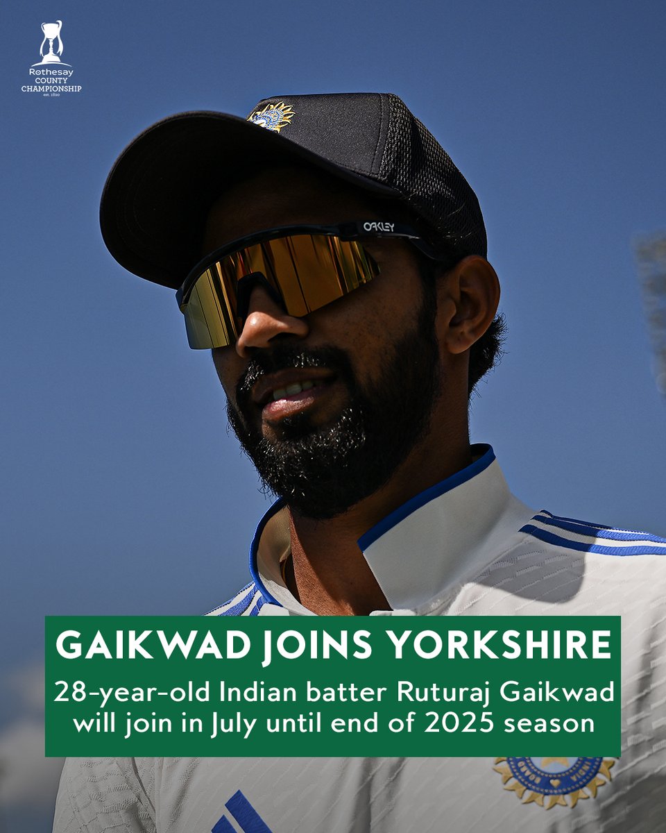 Gaikwad’s first Yorkshire match will be at Scarborough on 22 July. He’ll also feature in the Metro Bank One Day Cup