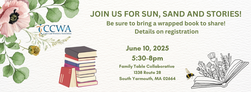 Join other women on #CapeCod for a meaningful evening of connection, inspiration, and a little literary fun! 

It's happening tonight, starting at 5:30 pm, at Family Table Collaborative in Yarmouth. To learn more or register, visit ccwacapecod.org.