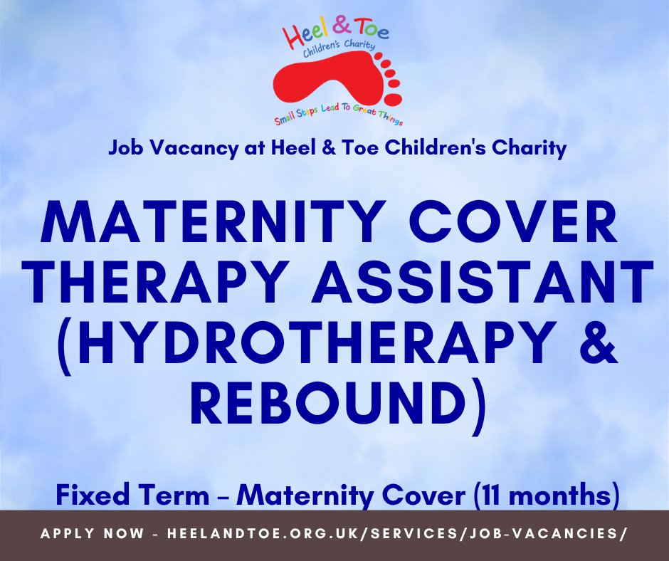 Heel & Toe Charity👣 (@heeltoecharity) on Twitter photo Do you have experience to join our clinical team?
heelandtoe.org.uk/services/job-v…
Contact jo@heelandtoe.org.uk with your CV.
#jobsearch #northeast #childrenstherapy #charity #durham #jobs #clinicalstaff #northeastnews Do you have experience to join our clinical team?
heelandtoe.org.uk/services/job-v…
Contact jo@heelandtoe.org.uk with your CV.
#jobsearch #northeast #childrenstherapy #charity #durham #jobs #clinicalstaff #northeastnews