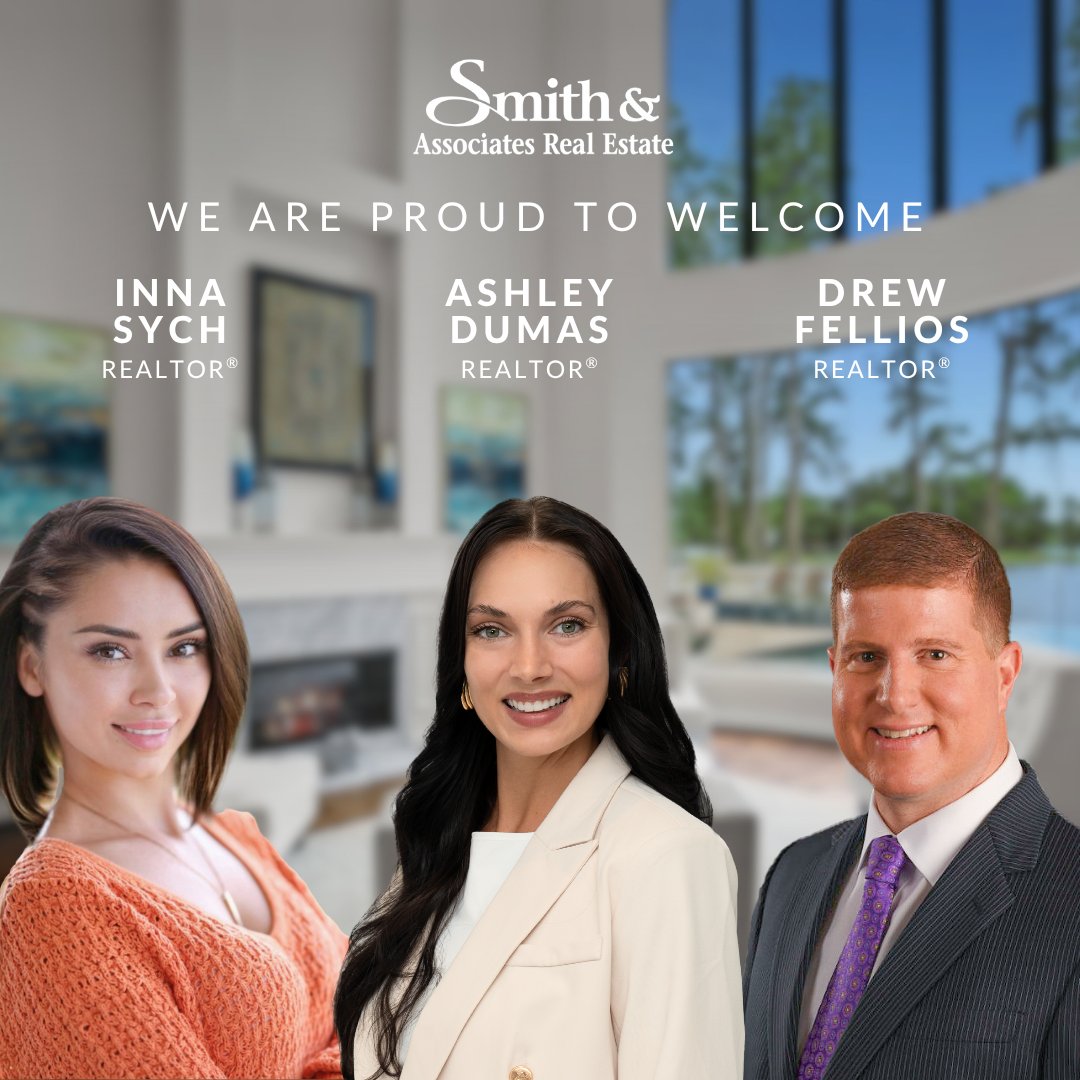 smith_associate's tweet photo. Please join us in giving a warm welcome to the newest members of the Smith & Associates Real Estate family! 🏡
🌟 Inna Sych
🌟 Ashley Dumas
🌟 Drew Fellios
#SmithAndAssociates #RealEstateExperts #TampaBayRealEstate #SmithIsHome https://t.co/8yVMvruyda