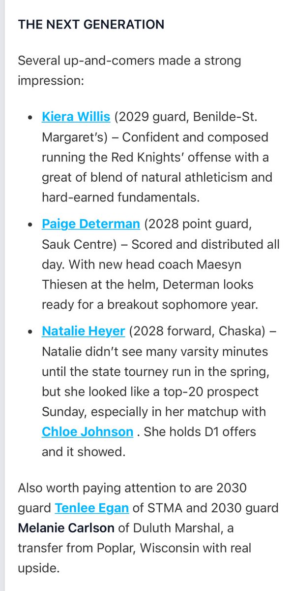 Tenlee Egan (@tenleeegan) on Twitter photo Thank you <a href="/PGHMinnesota/">Prep Girls Hoops Minnesota</a>! It was a great experience on Sunday! <a href="/STMAGBB/">STMA Knights GBB</a> Thank you <a href="/PGHMinnesota/">Prep Girls Hoops Minnesota</a>! It was a great experience on Sunday! <a href="/STMAGBB/">STMA Knights GBB</a>