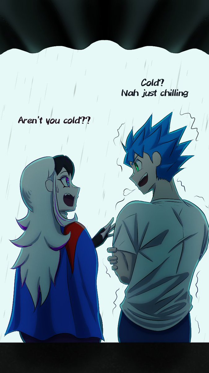 2 idiots in a rainy day