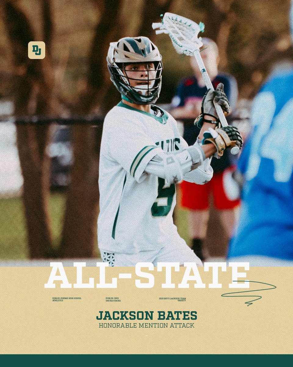 Congratulations to Jr. Attackman Jackson Bates on being named Honorable Mention All-State!