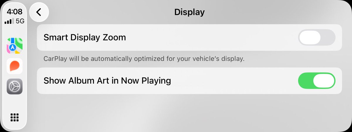 Osama11's tweet image. التصميم الجديد لابل كاربلاي ، في خيار اول مرة اشوفه ماتاكدت اذا جديد او قديم ، اذا شغلته يتكيف مع حجم شاشة السيارة
 #iOS26Osama