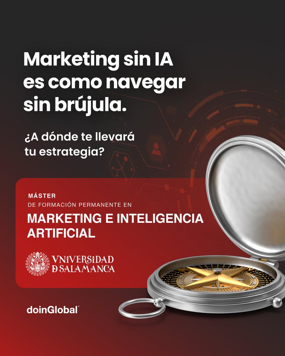 doinGlobal (@doinglobal) on Twitter photo 📉 Hacer marketing sin IA es como navegar sin brújula: avanzas, pero sin rumbo claro. ¡La inteligencia artificial ya no es opcional!
🎓 Máster de Formación Permanente en Marketing Digital e IA <a href="/usal/">Universidad de Salamanca</a>.
ℹ️ hubs.la/Q03rs2Mr0 📉 Hacer marketing sin IA es como navegar sin brújula: avanzas, pero sin rumbo claro. ¡La inteligencia artificial ya no es opcional!
🎓 Máster de Formación Permanente en Marketing Digital e IA <a href="/usal/">Universidad de Salamanca</a>.
ℹ️ hubs.la/Q03rs2Mr0
