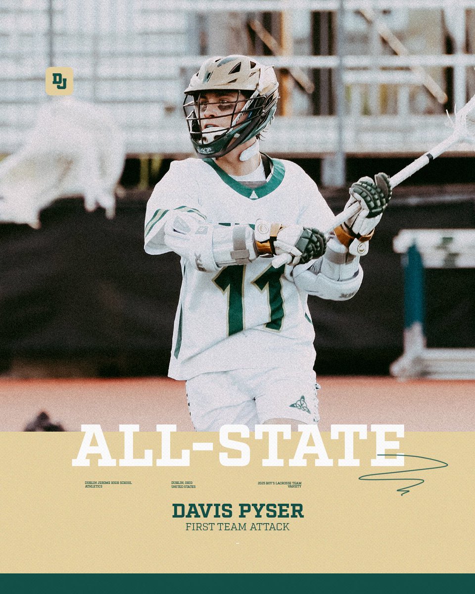 Congratulations to Sr. Attackman Davis Pyser on being named First Team All-State!