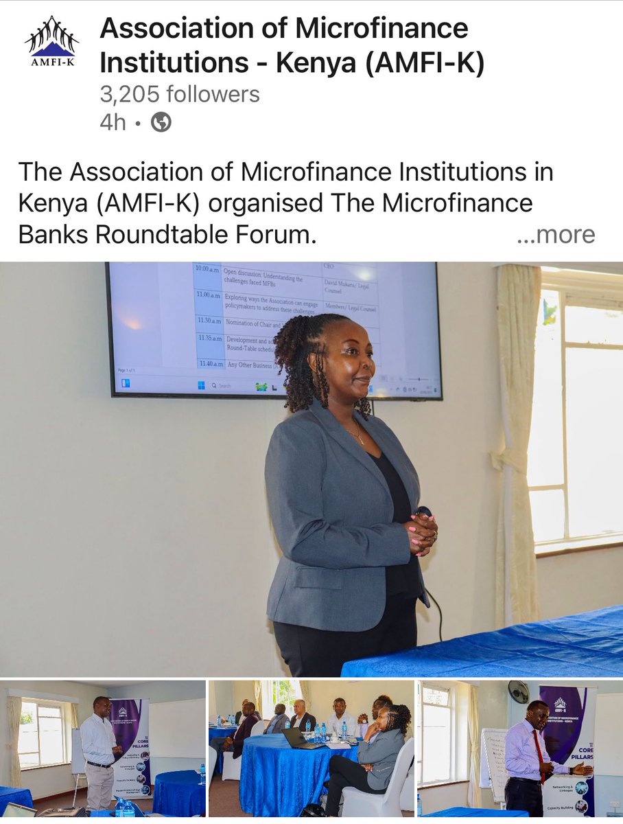 RodrigoRuwan's tweet photo. The Association of Microfinance Institutions in Kenya (AMFI-K) organised The Microfinance Banks Roundtable Forum. https://t.co/JOiIGwi3rG