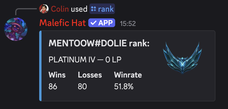 J'ai dev un bot discord LoL pour tracker en direct les games de vos amis et plein d'autres fonctionnalités ! Permet de voir les stats de la game, les LP gagnés. Il y a aussi un leaderboard pour voir qui est le meilleur !
Merci de RT pour la force #KCWIN
discord.com/oauth2/authori…