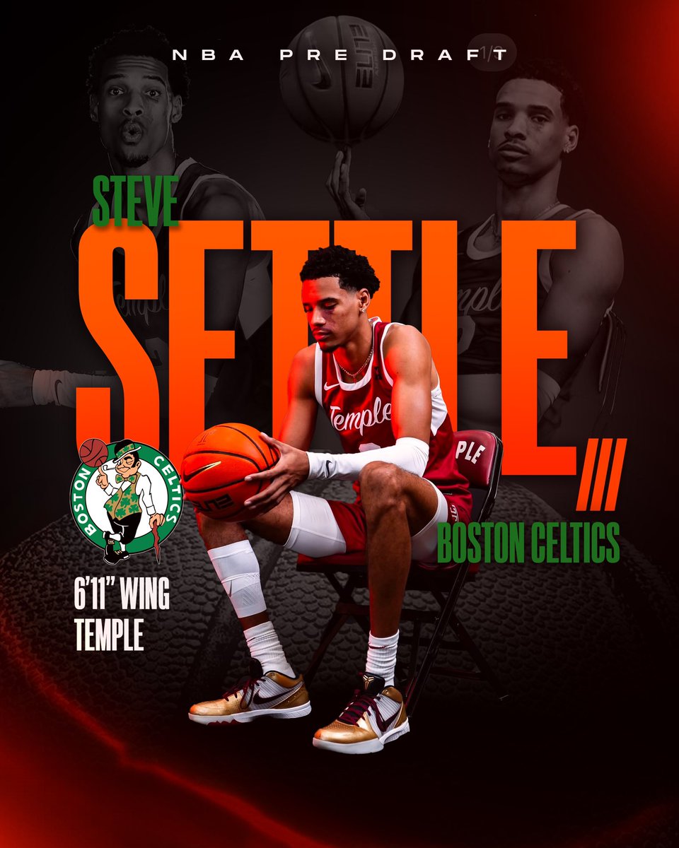 OneMotiveSports's tweet photo. Steve Settle, III. is back on the NBA Pre-Draft workout trail today as he’s in Boston to workout with the Boston Celtics! 

The 6’11” SF from Temple University @TUMBBHoops is now on his fifth Pre-Draft workout with more scheduled! 

A name that is trending at the right time! 📈 https://t.co/vbvhq4gBI4