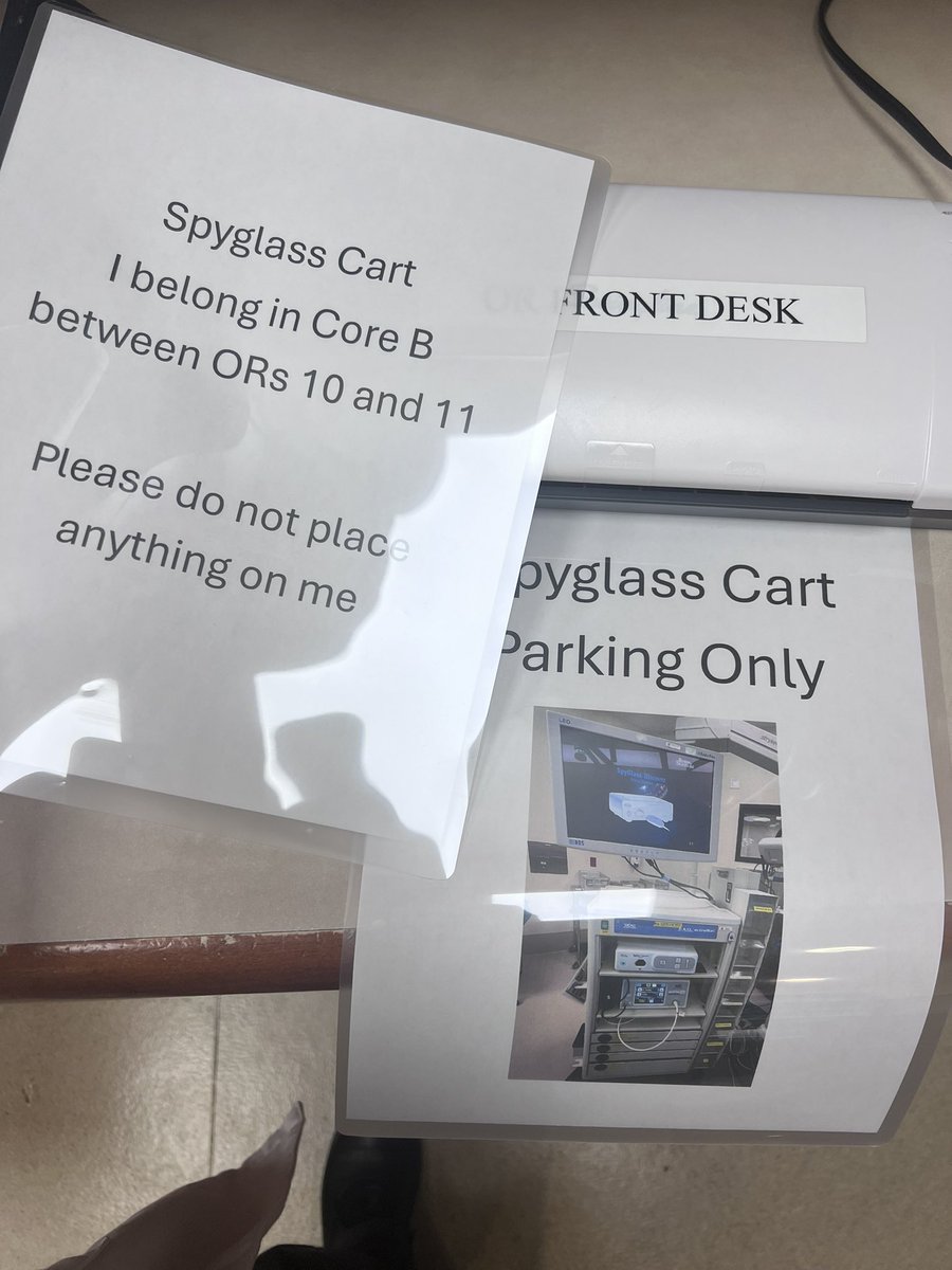 Eric Knauer (@ericknauermd) on Twitter photo Carts are air tagged and have parking spots. But someone keeps parking things in their spots. Let’s see if laminated sheets help. #CBDE Carts are air tagged and have parking spots. But someone keeps parking things in their spots. Let’s see if laminated sheets help. #CBDE