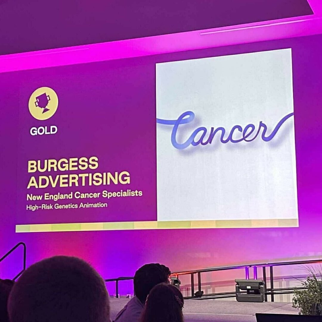 Last week, the team took home two Broderson Awards—a Silver in Digital Advertising, as well as a Gold for Animation—both for the New England Cancer Specialists High-Risk Cancer Genetics campaign. Thank you to @maineaddesign for a great night!