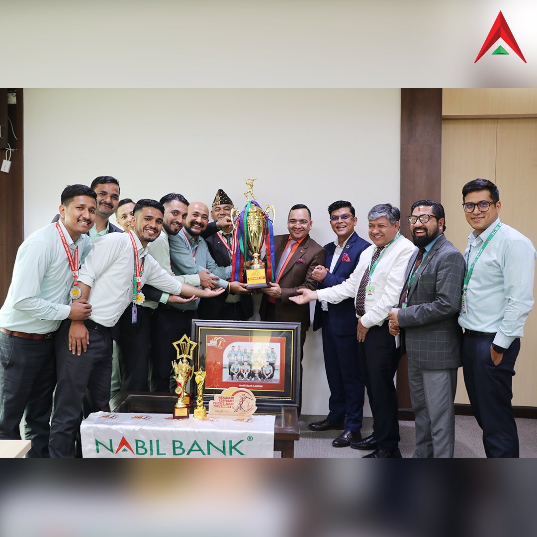 nabilbank's tweet photo. Proud Moment for Team Nabil Bank!
We’re thrilled to share that Team Nabil Bank has emerged as the 1st Runner-Up and has successfully bagged the Fair Play Award in the Mahalaxmi Corporate Cricket League – Season 4.
#NabilBank #TogetherAhead #TeamNabil #CricketChampions https://t.co/om7ZFEdxGv